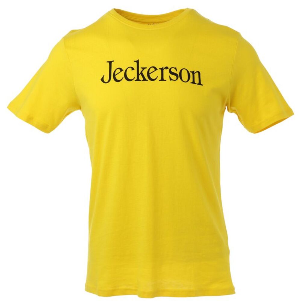 Jeckerson Logo Tee Short Sleeve Men Yellow Shirts